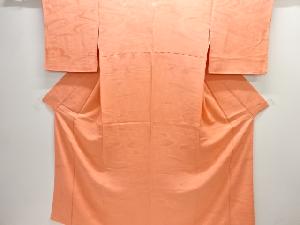 流水模様織り出し一つ紋色無地着物